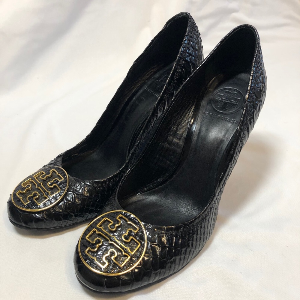 Tory Burch Snake Leather Wedge
